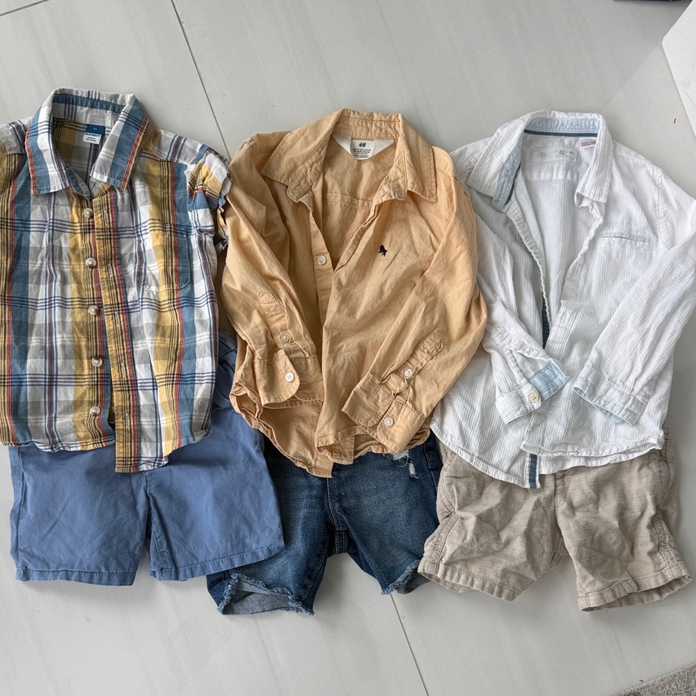 Kids Lightweight Button-Up Shirt in Mustard Yellow - Spring Outfits Boy